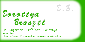 dorottya brosztl business card